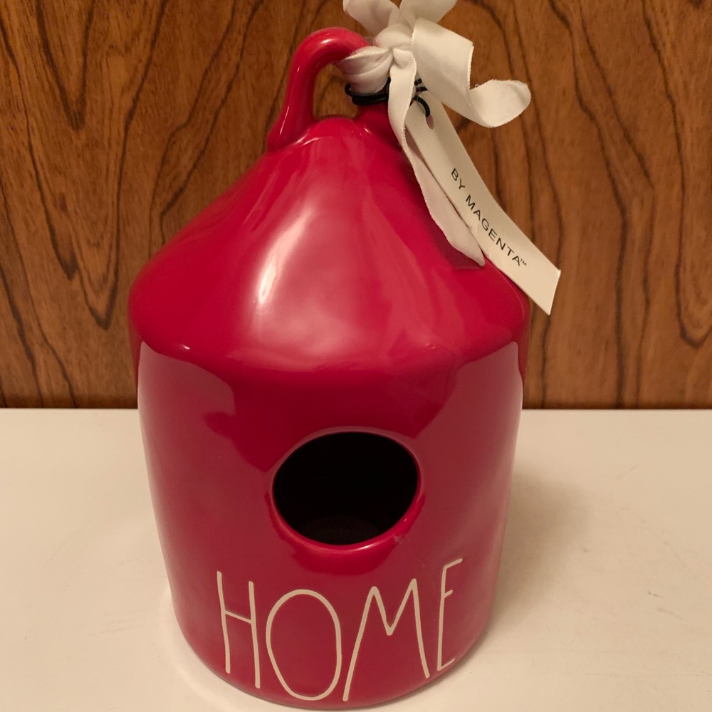 Rae Dunn red HOME birdhouse